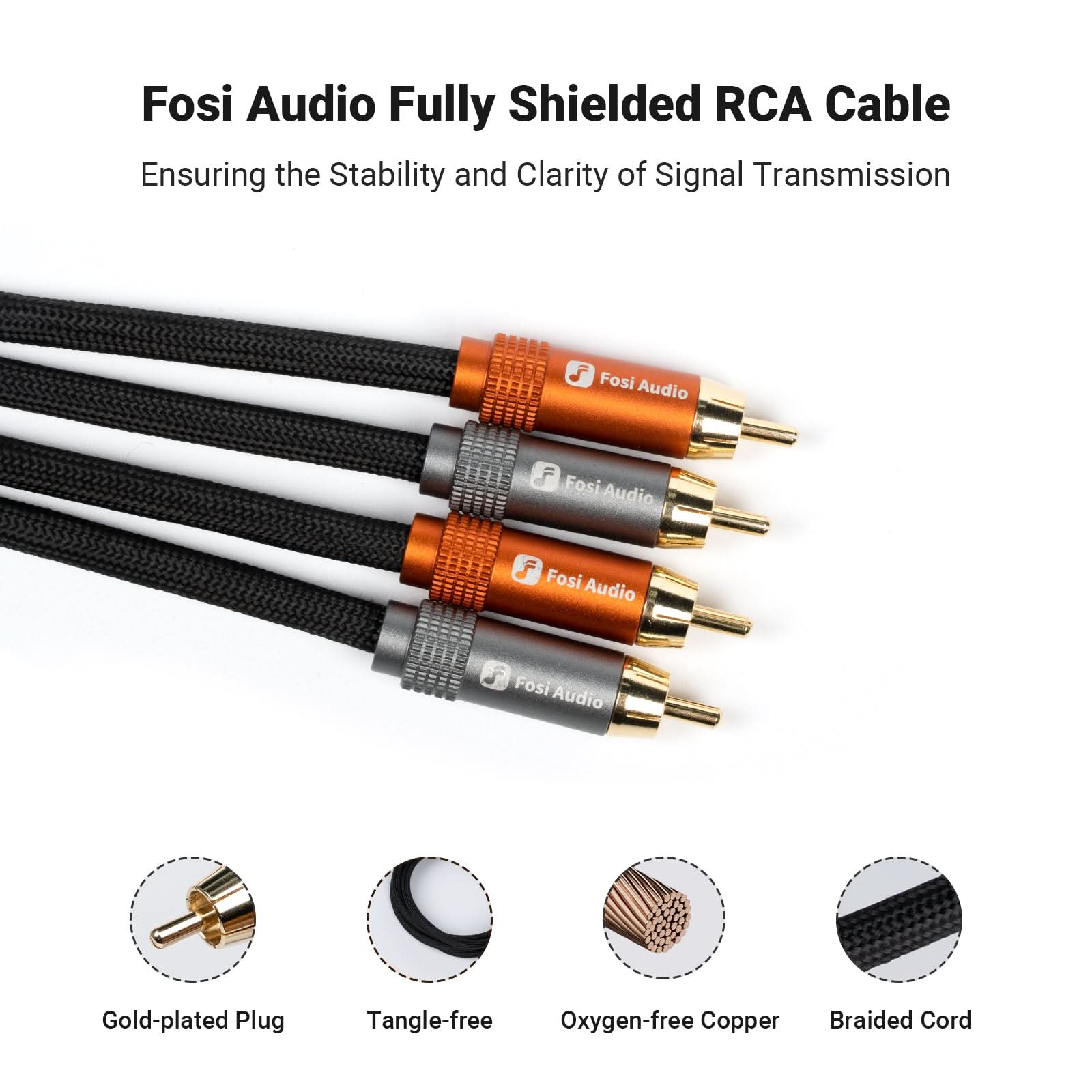 Fosi Audio RCA Cables for Home Audio Systems