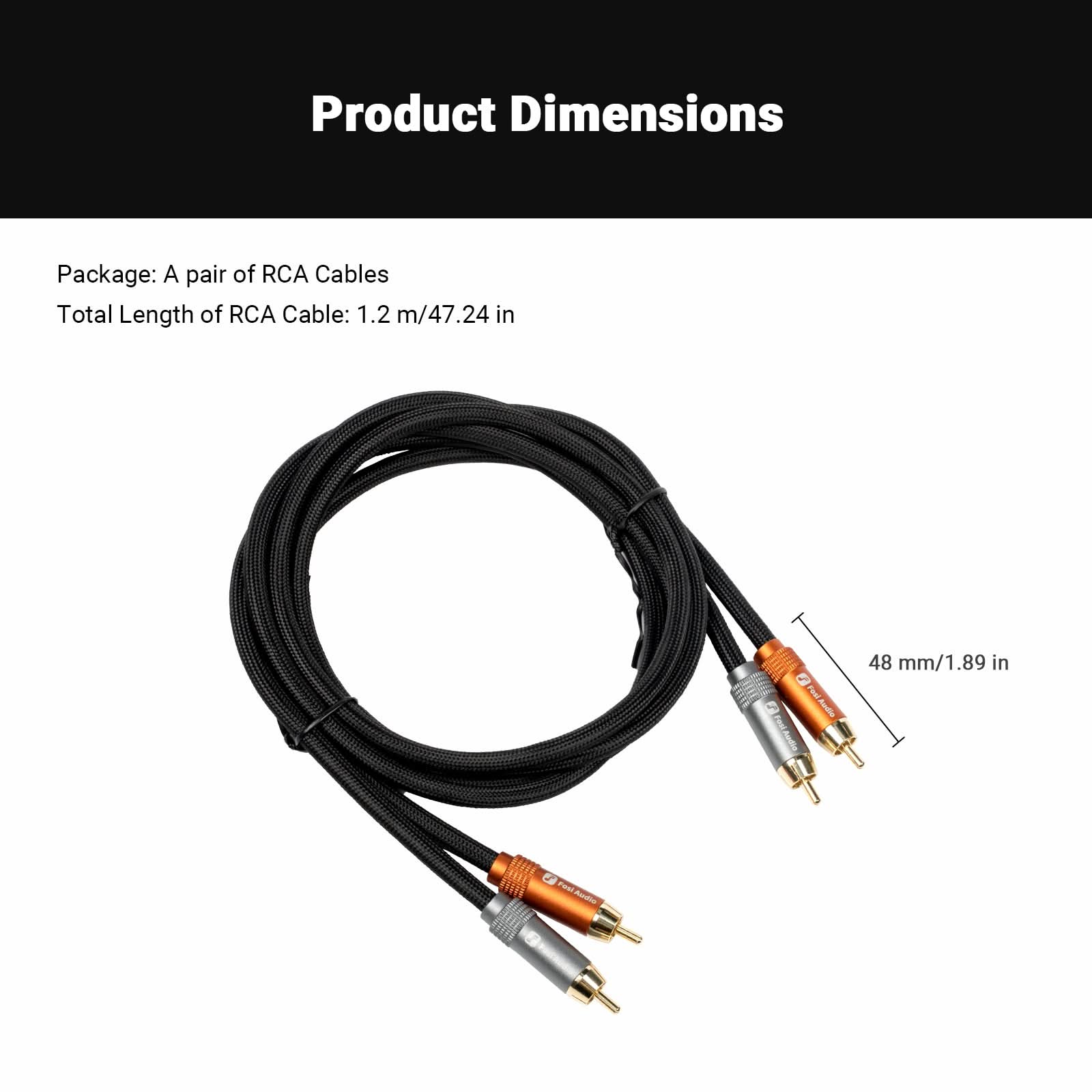 Fosi Audio RCA Cables for Home Audio Systems