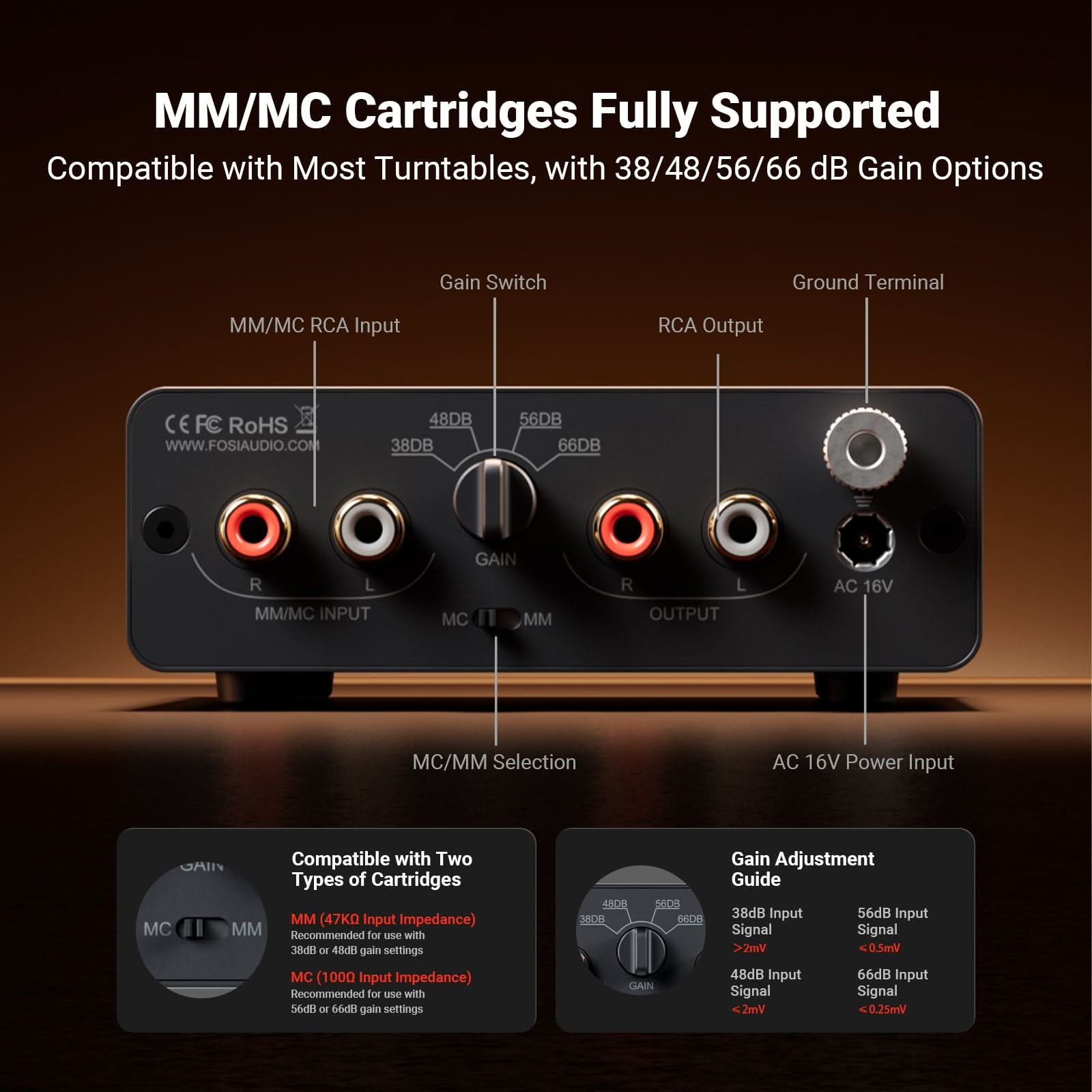 Fosi Audio Box X5 Phono-Vorverstärker