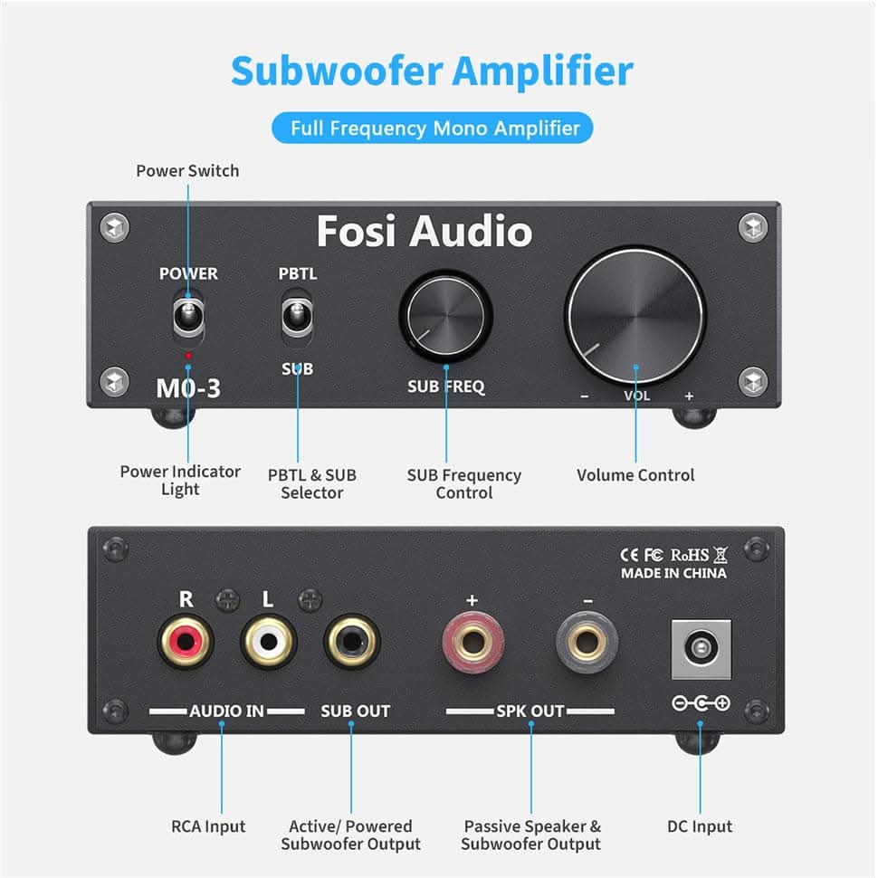 Fosi Audio M03 Subwoofer Mono Amplifier - Fosi Audio