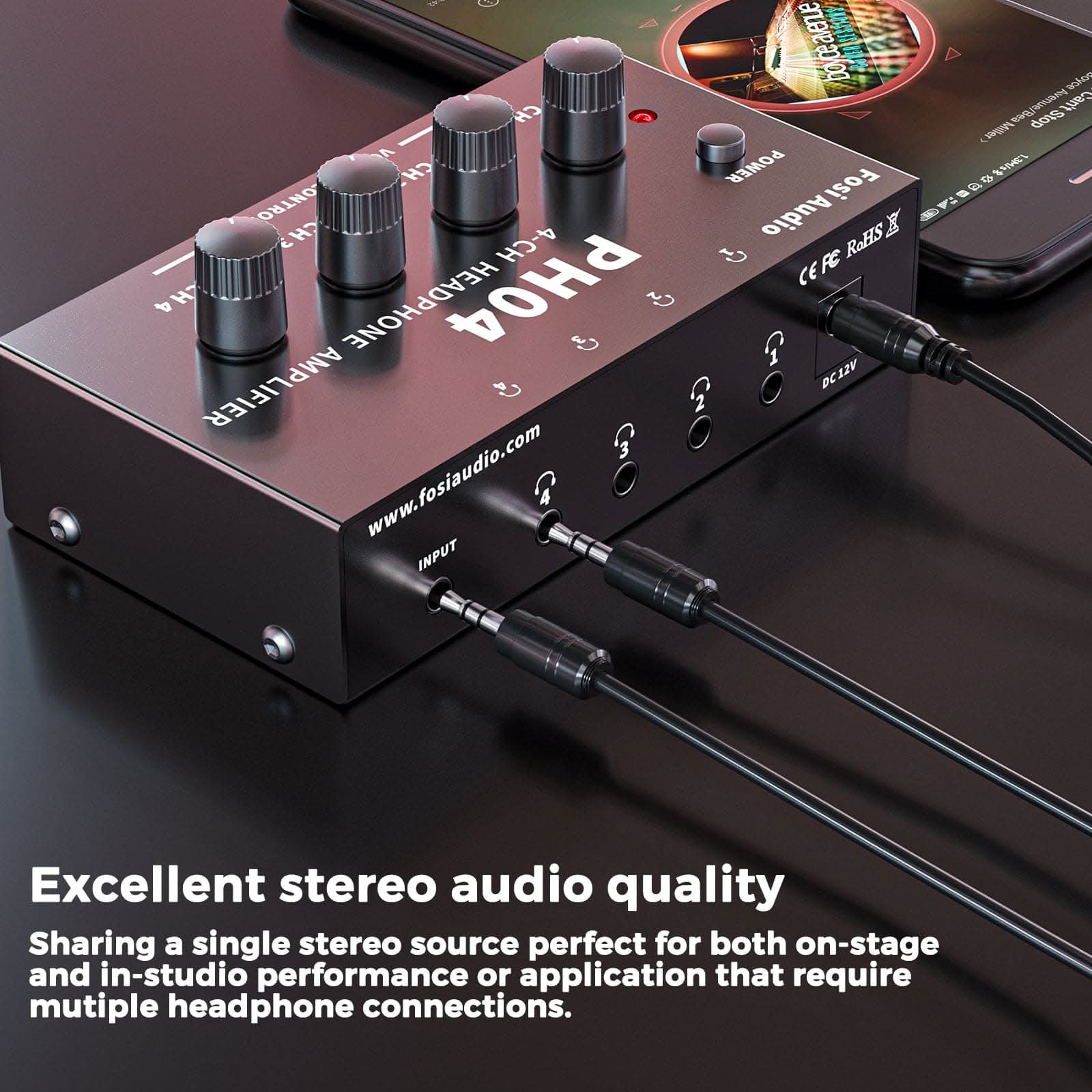 Fosi Audio PH04 4 Channel Headphone Amplifier - Fosi Audio