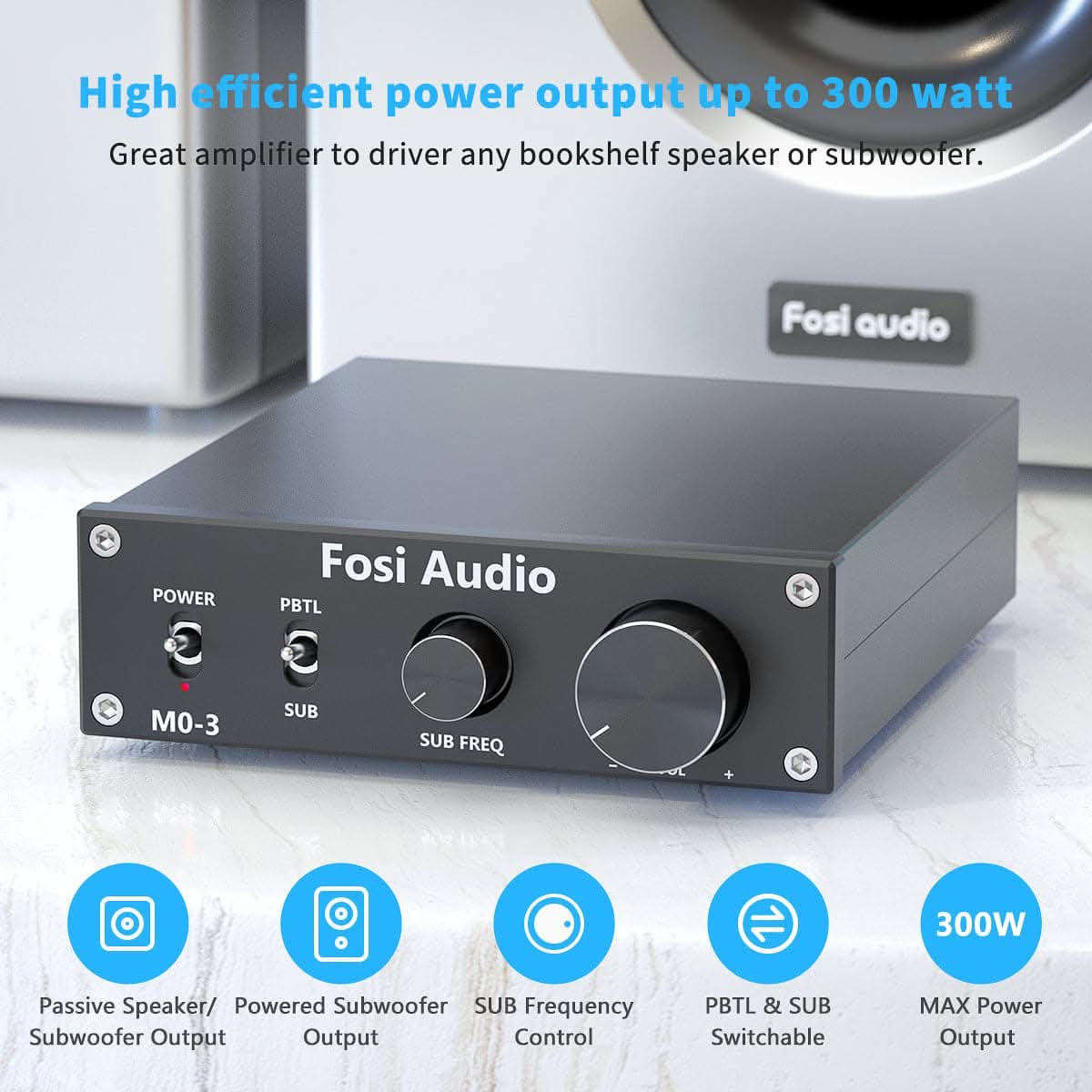 Fosi Audio M03 Subwoofer Mono Amplifier - Fosi Audio