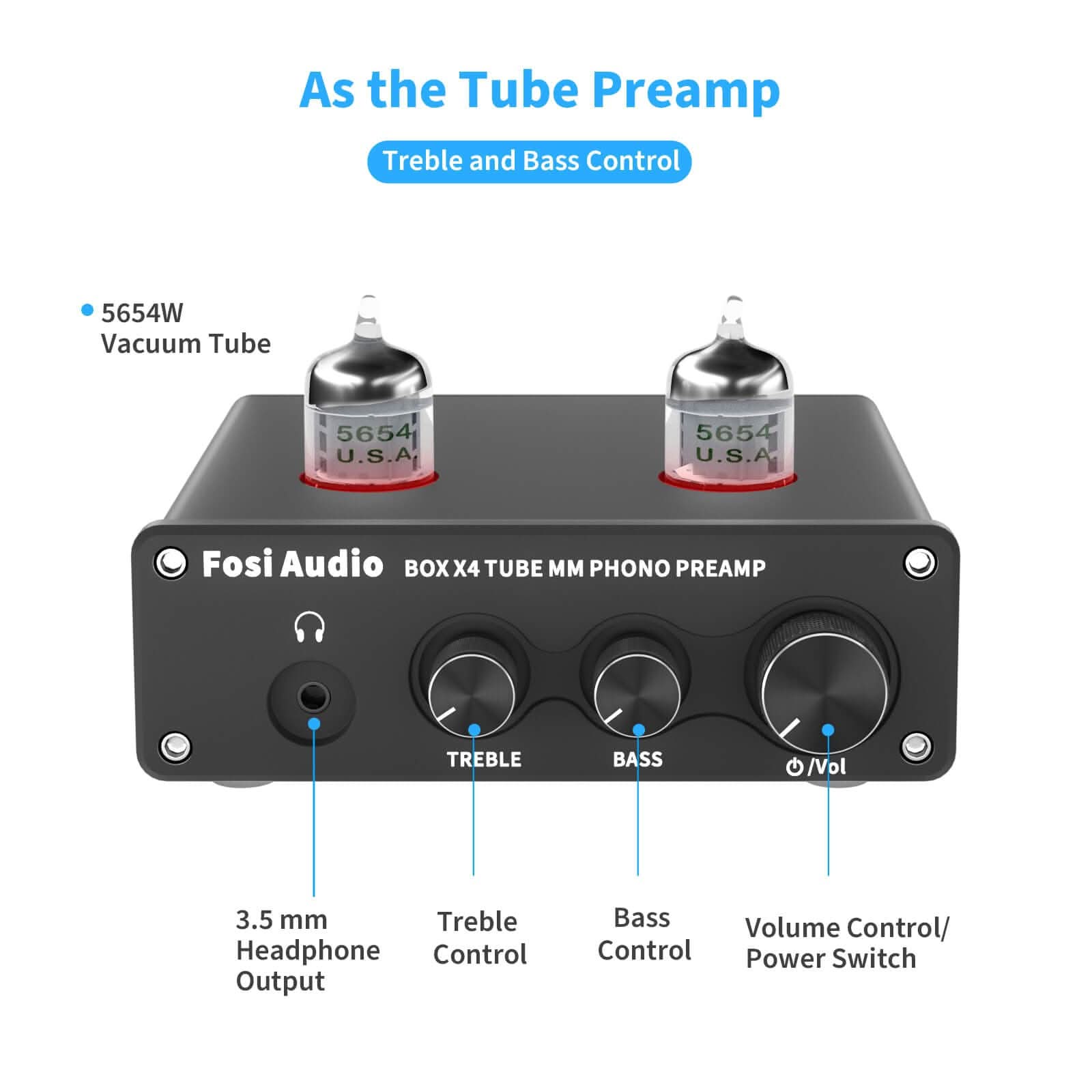 Fosi Audio Box X4 MM Turntable Phono Preamplifier - Fosi Audio
