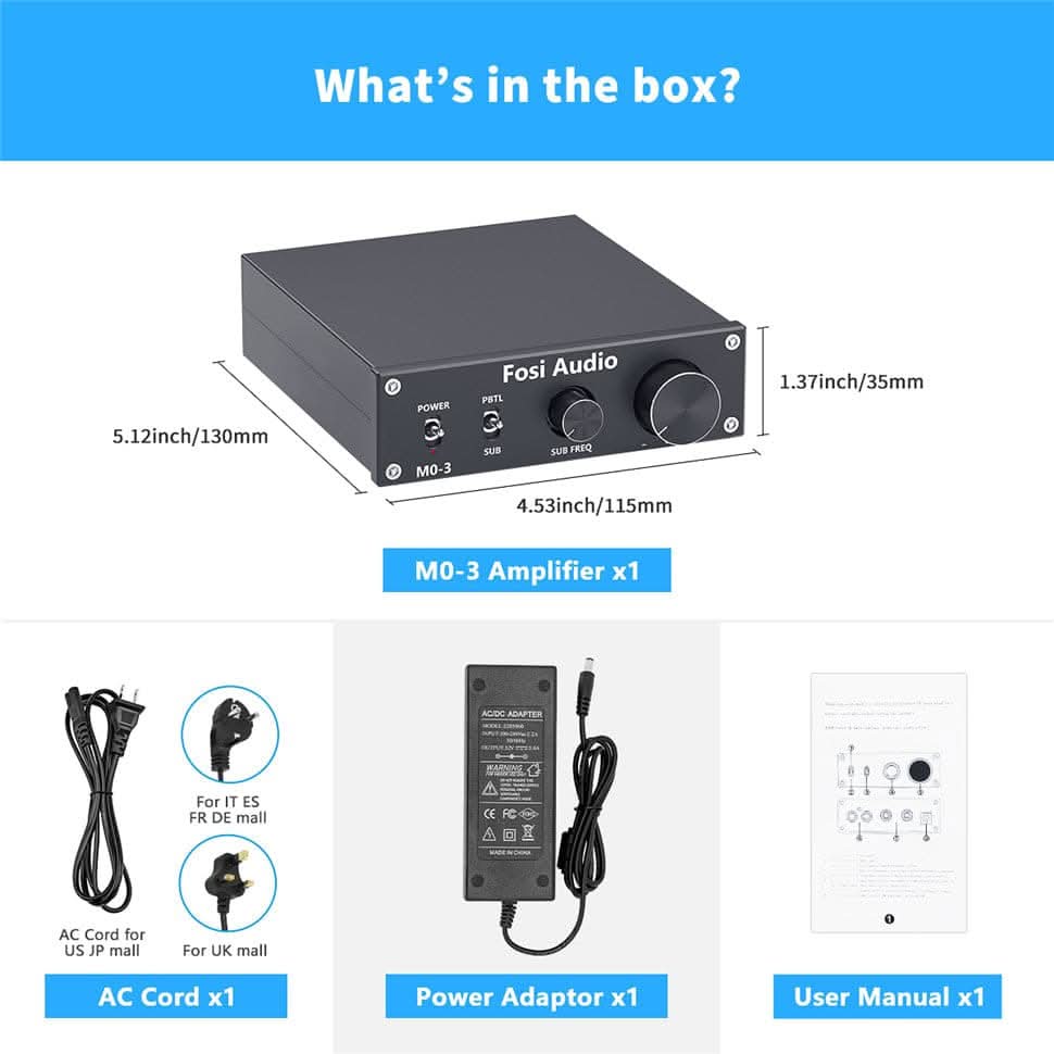 Fosi Audio M03 Subwoofer Mono Amplifier - Fosi Audio