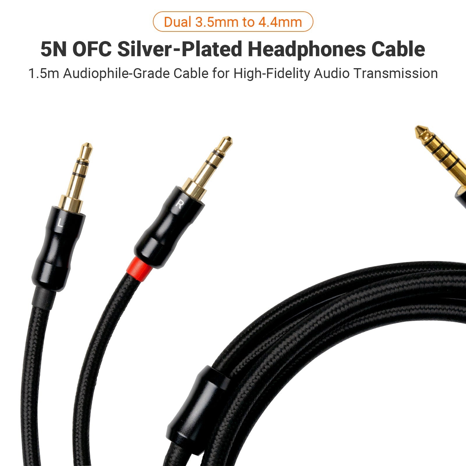 4,4 mm Standardkabel für i5 Planar-Magnetic-Kopfhörer