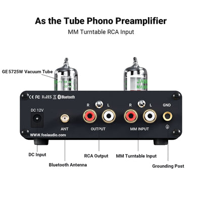 Fosi Audio Box X3 Bluetooth Vacuum Tube Phono Preamp