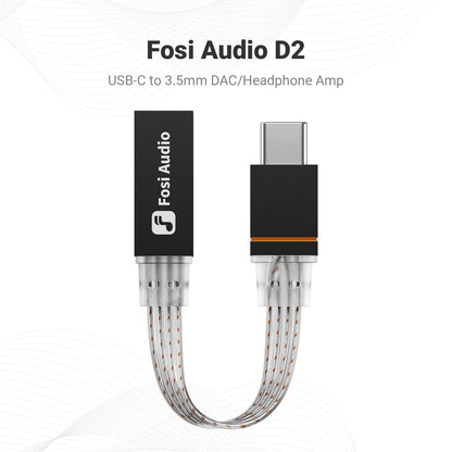 Fosi Audio D2 3.5mm to Type-C adapter Headphone Amp