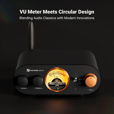 Fosi Audio MC101 VU Meter Stereo Amplifier