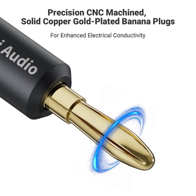 Fosi Audio Oxygen-Free Copper Speaker Cables（2 Pairs）