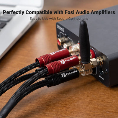 Fosi Audio Oxygen-Free Copper Speaker Cables（2 Pairs）