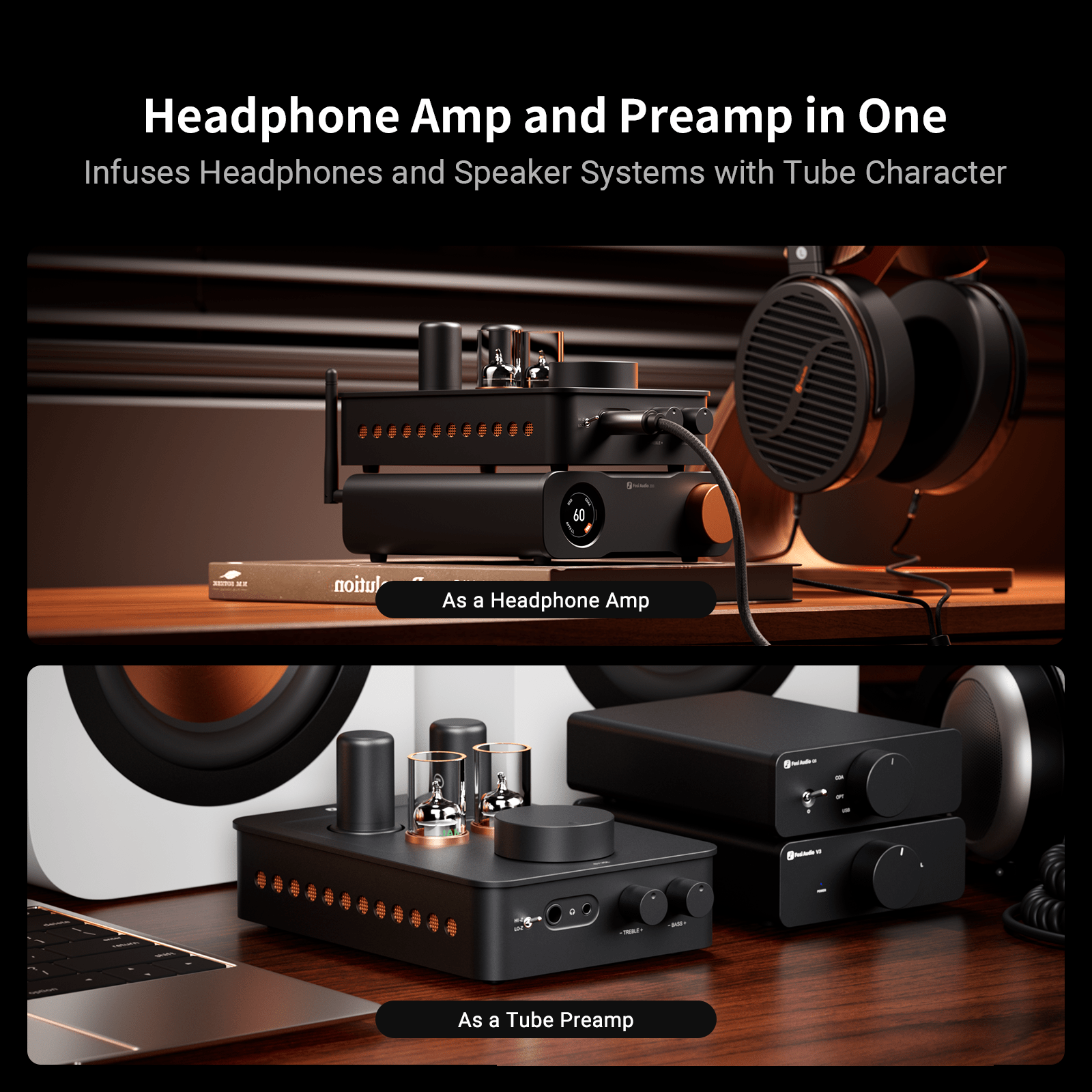 Fosi Audio GR70 Tube Headphone Amp