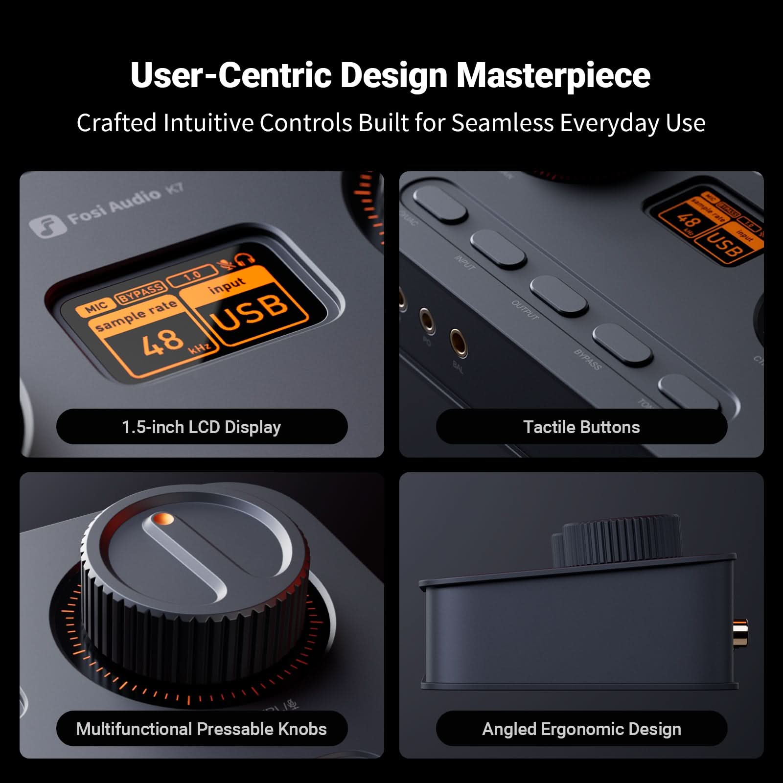 Fosi Audio K7 Desktop DAC Headphone Amplifier