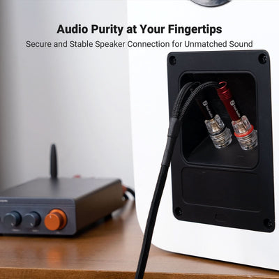 Fosi Audio Oxygen-Free Copper Speaker Cables（2 Pairs）