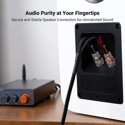 Fosi Audio Oxygen-Free Copper Speaker Cables（2 Pairs）