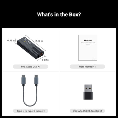 Fosi Audio DS1 Dongle DAC Headphone Amplifier