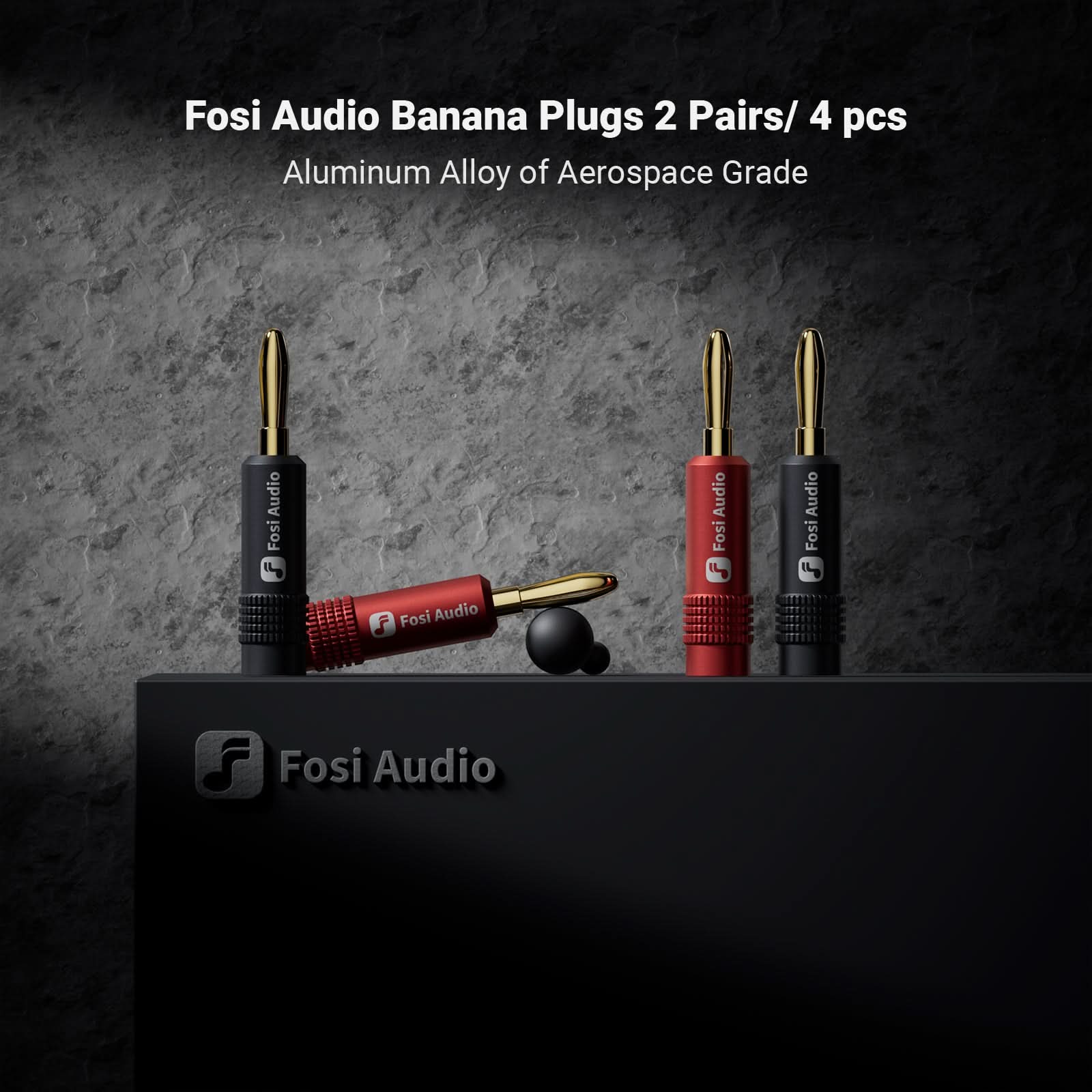 Fosi Audio Speaker Banana Plugs 2 Pairs / 4 pcs