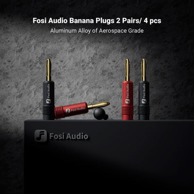 Fosi Audio Speaker Banana Plugs 2 Pairs / 4 pcs