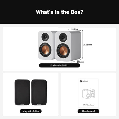 Fosi Audio SP601 Bookshelf Passive Speakers