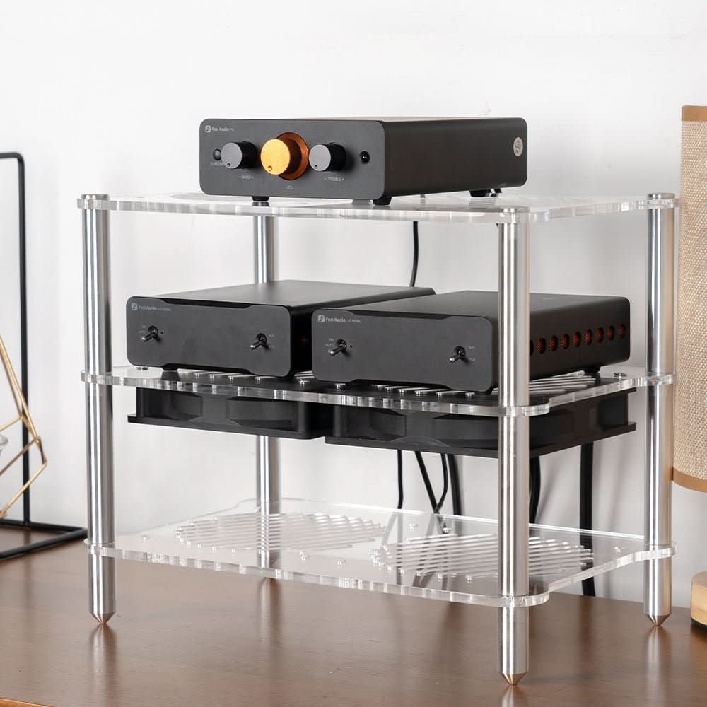 Fosi Audio 3-Layer Acrylic Rack for Audio Components