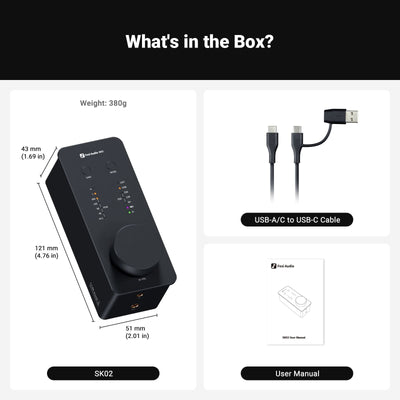 Fosi Audio SK02 Desktop DAC Headphone Amplifier