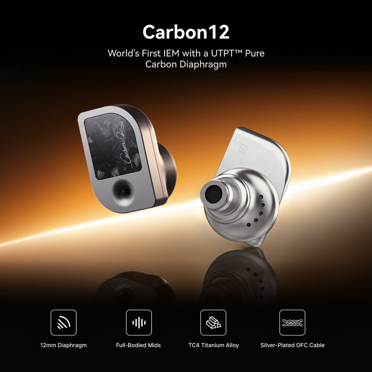 Fosi Audio Carbon12 World's First UTPT™ Pure Carbon IEM