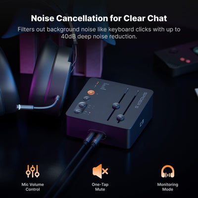 Fosi Audio StepSense C3 Gaming Audio DAC & Headphone Amp