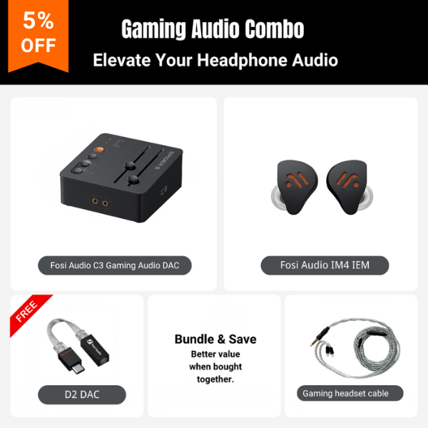 Fosi Audio StepSense C3 Gaming Audio DAC & Headphone Amp