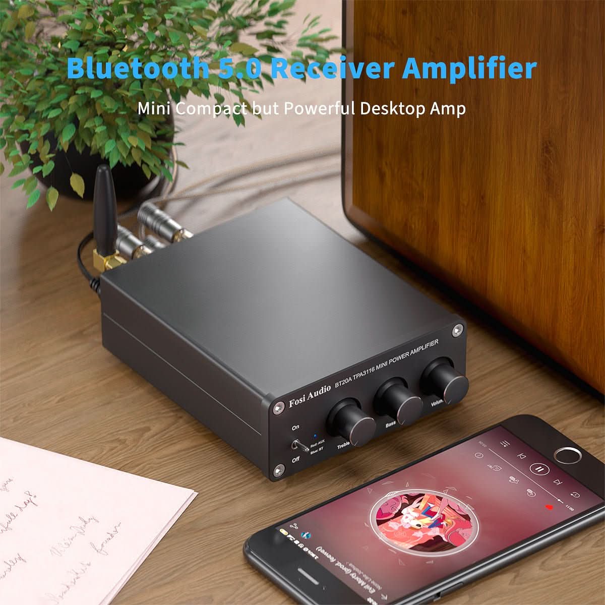 Fosi Audio BT20A Bluetooth-Stereo-Verstärker