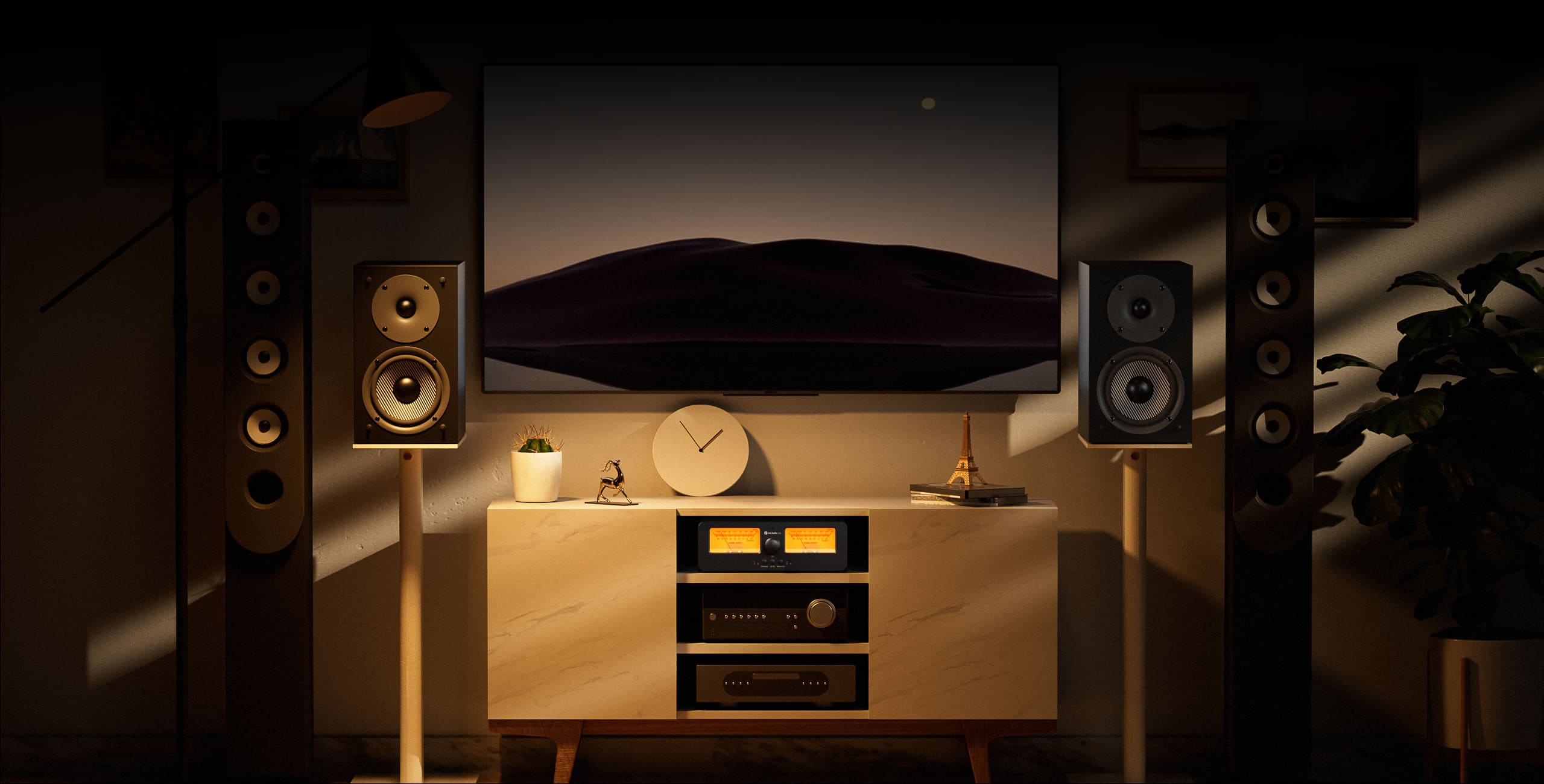 eye candy Fosi Audio vu meter for home audio sound system