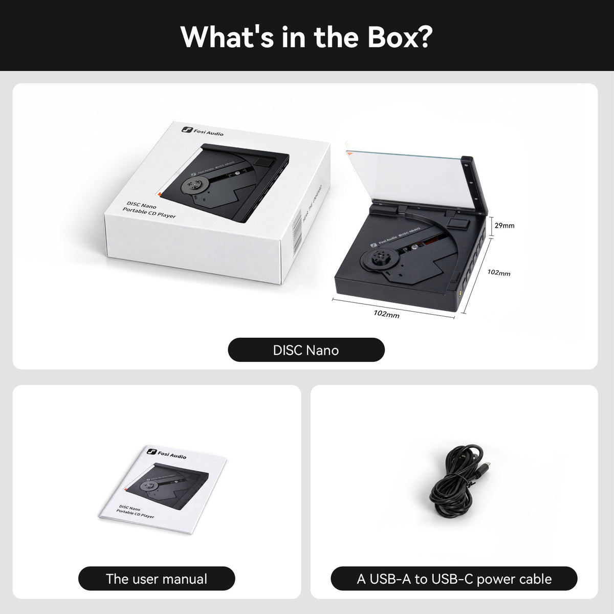 Fosi Audio DISC Nano CD Player