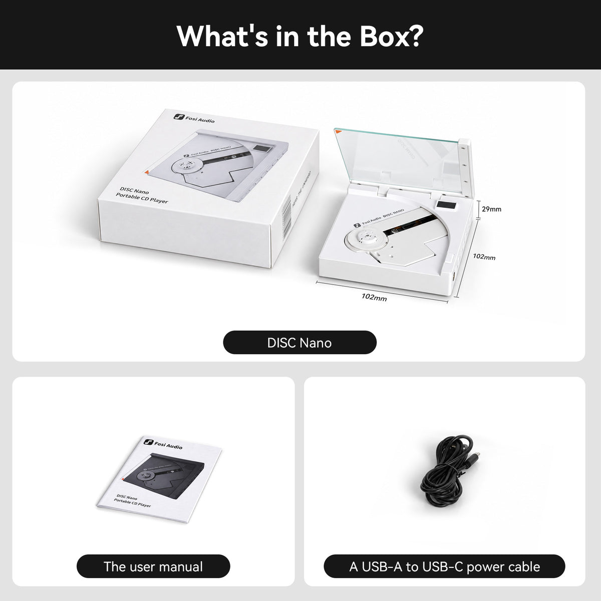 Fosi Audio DISC Nano CD Player