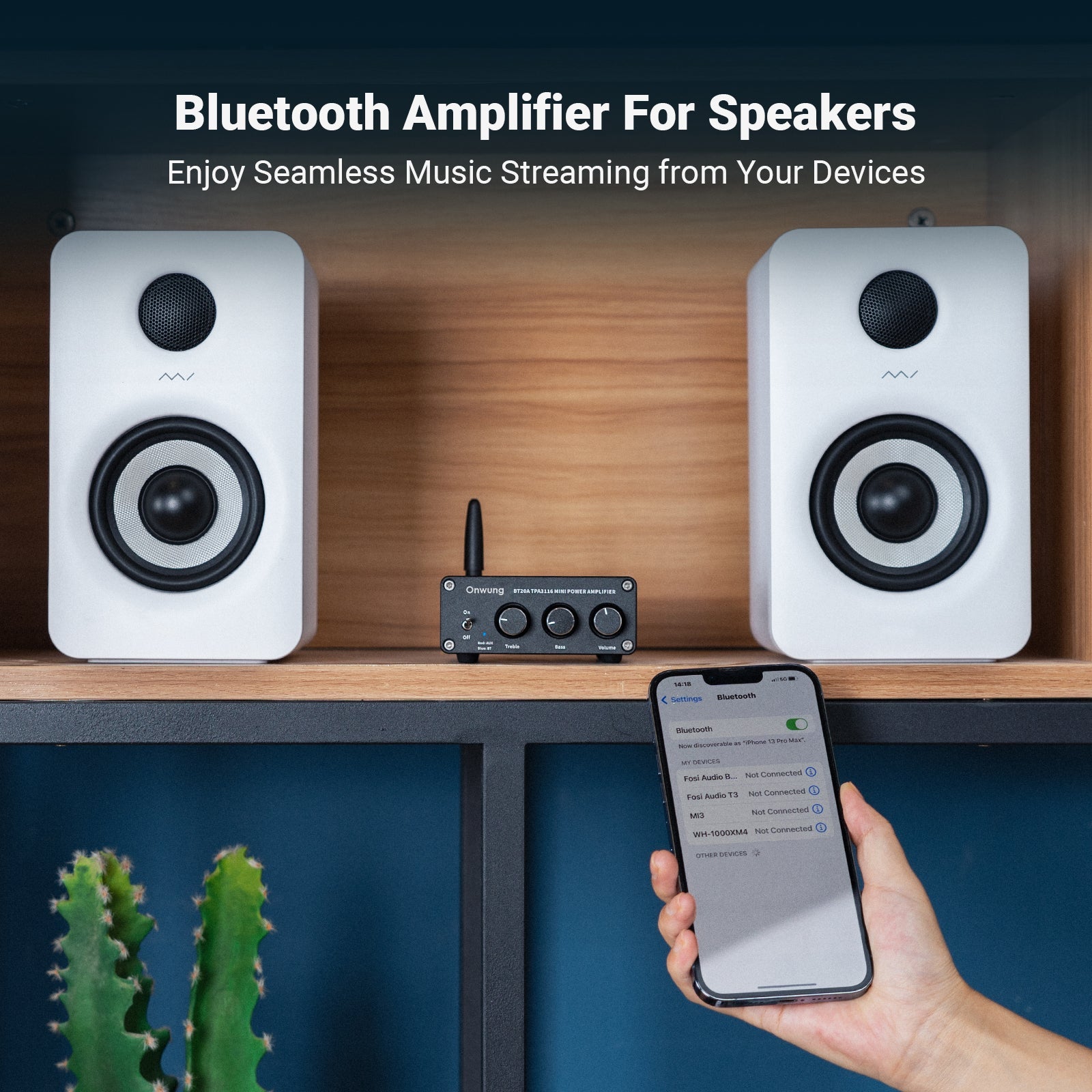 Onwung BT20A Bluetooth Stereo Amplifier