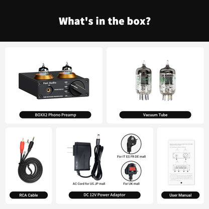 Fosi Audio Box X2 MM-Phonovorverstärker für Plattenspieler