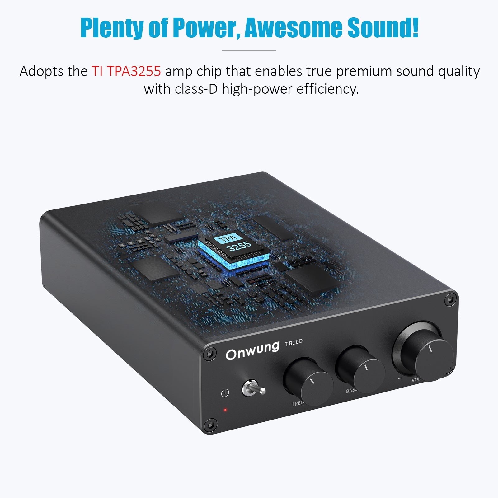 Onwung TB10D Stereo Audio Amplifier