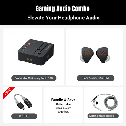 Fosi Audio StepSense C3 Gaming Audio DAC & Headphone Amp