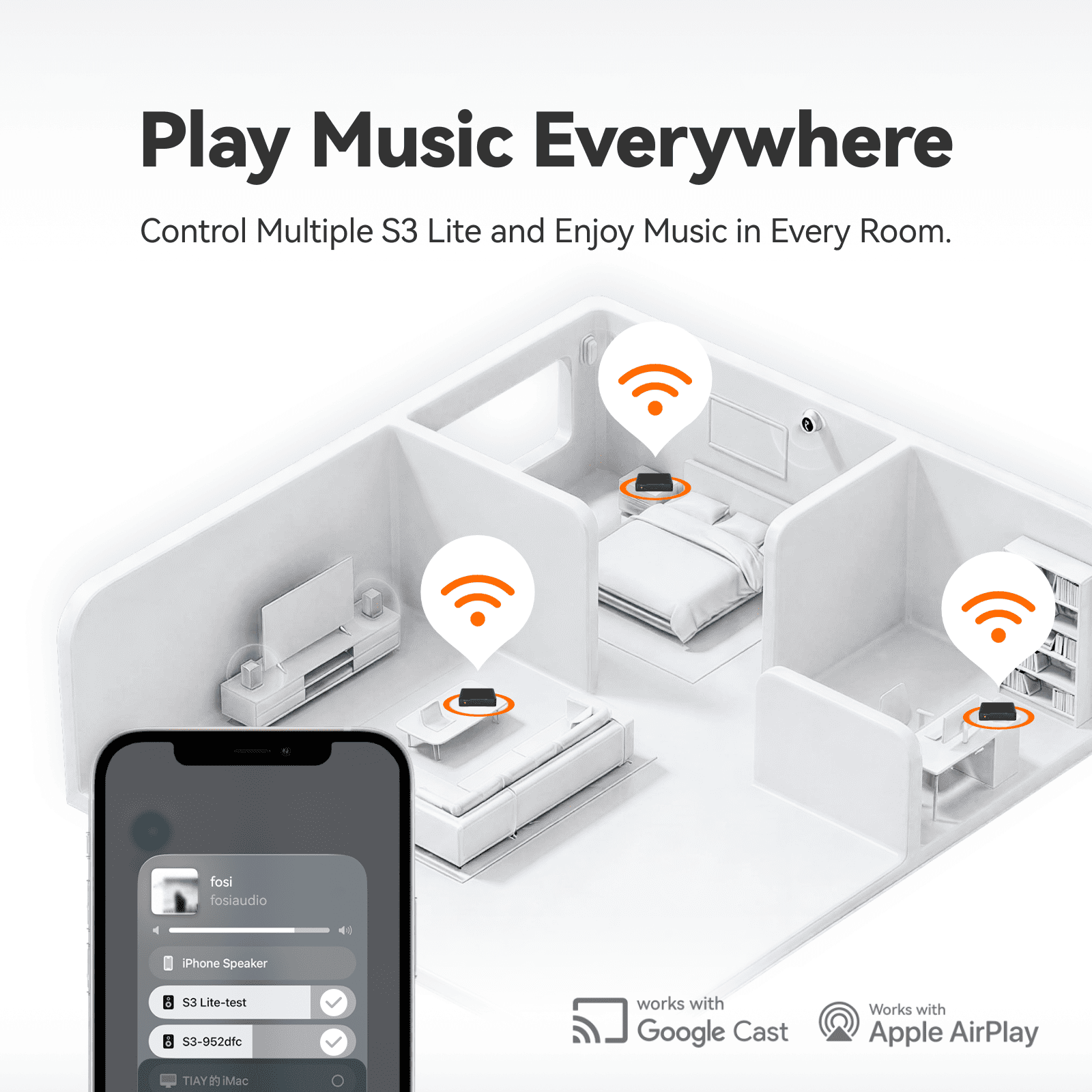 Fosi Audio S3 Lite HiFi Music Audio Streamer