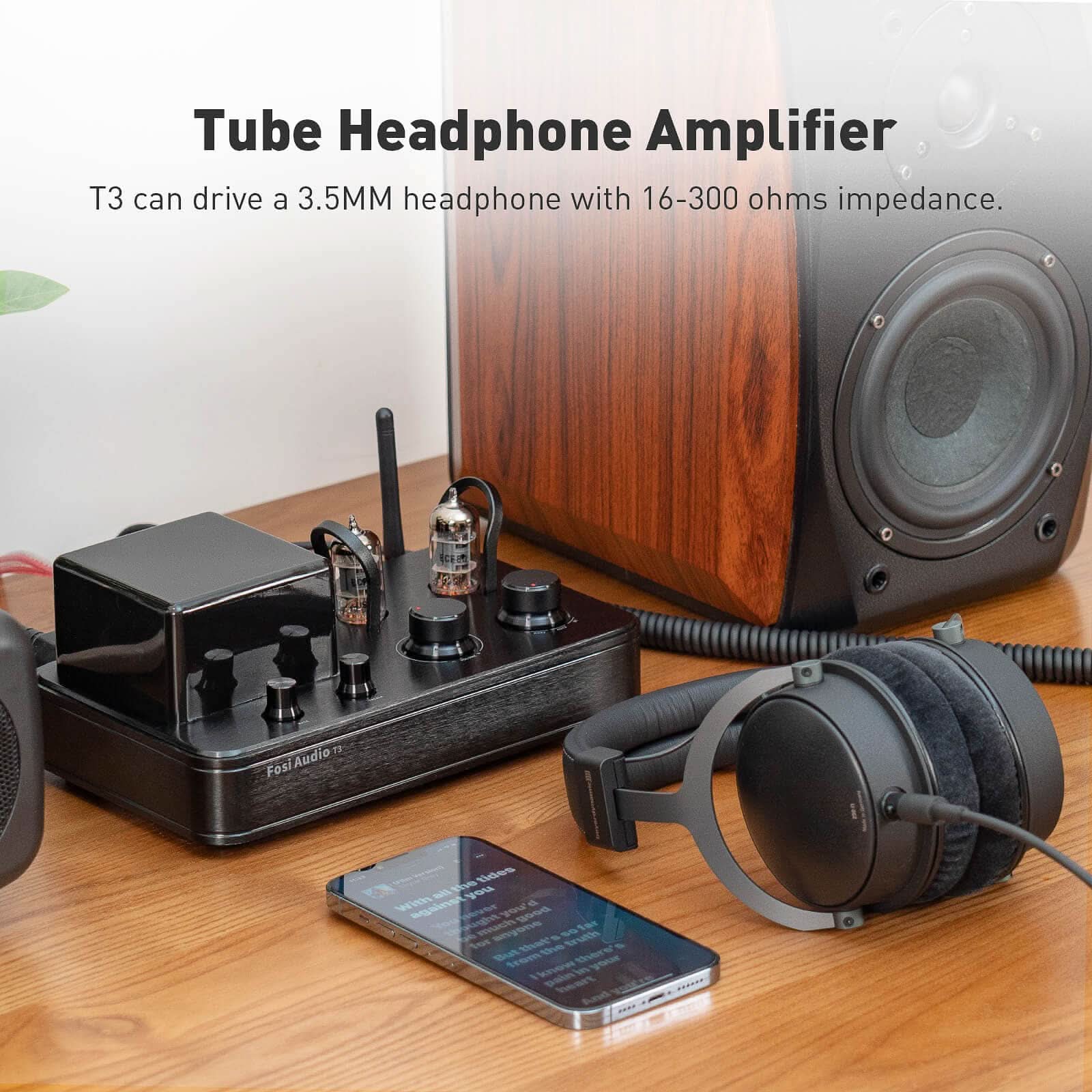 Fosi Audio T3 Bluetooth 5.0 Hybrid Stereo Tube Amp Class AB – Fosi