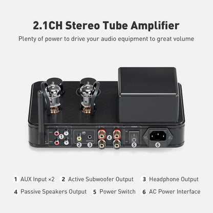 Fosi Audio T3 Bluetooth Hybrid Stereo Tube Amp - Fosi Audio