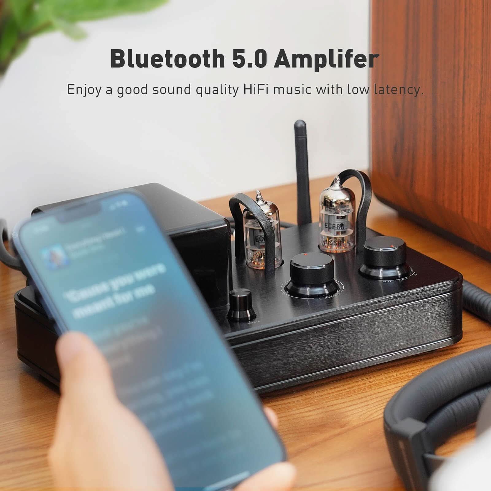 Fosi Audio T3 Bluetooth 5.0 Hybrid Stereo Tube Amp Class AB – Fosi