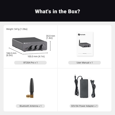 Fosi Audio BT20A Pro Bluetooth Stereo Power Amp - Fosi Audio