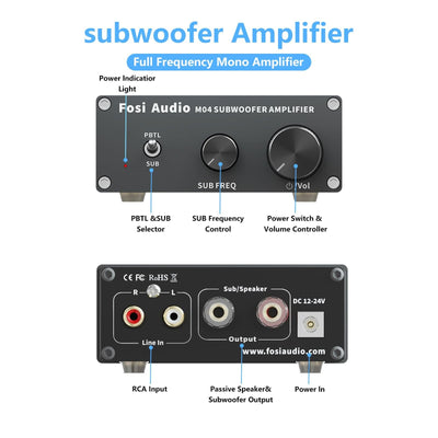 Fosi Audio M04 Subwoofer Power Amplifier - Fosi Audio
