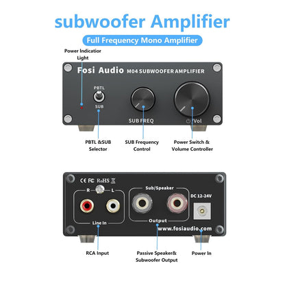 Fosi Audio M04 Subwoofer Power Amplifier - Fosi Audio