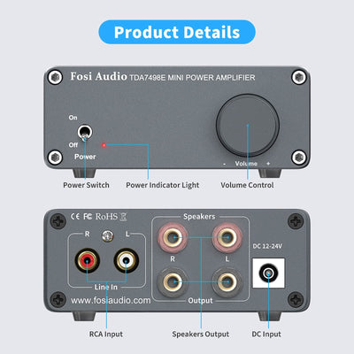 Fosi Audio TDA7498E Stereo Audio Amplifier - Fosi Audio