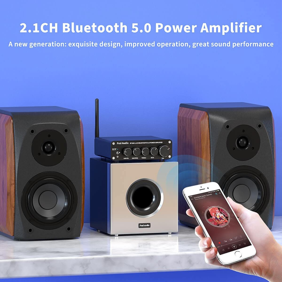 Fosi Audio BT30D Bluetooth 2.1 CH Power Amplifier - Fosi Audio