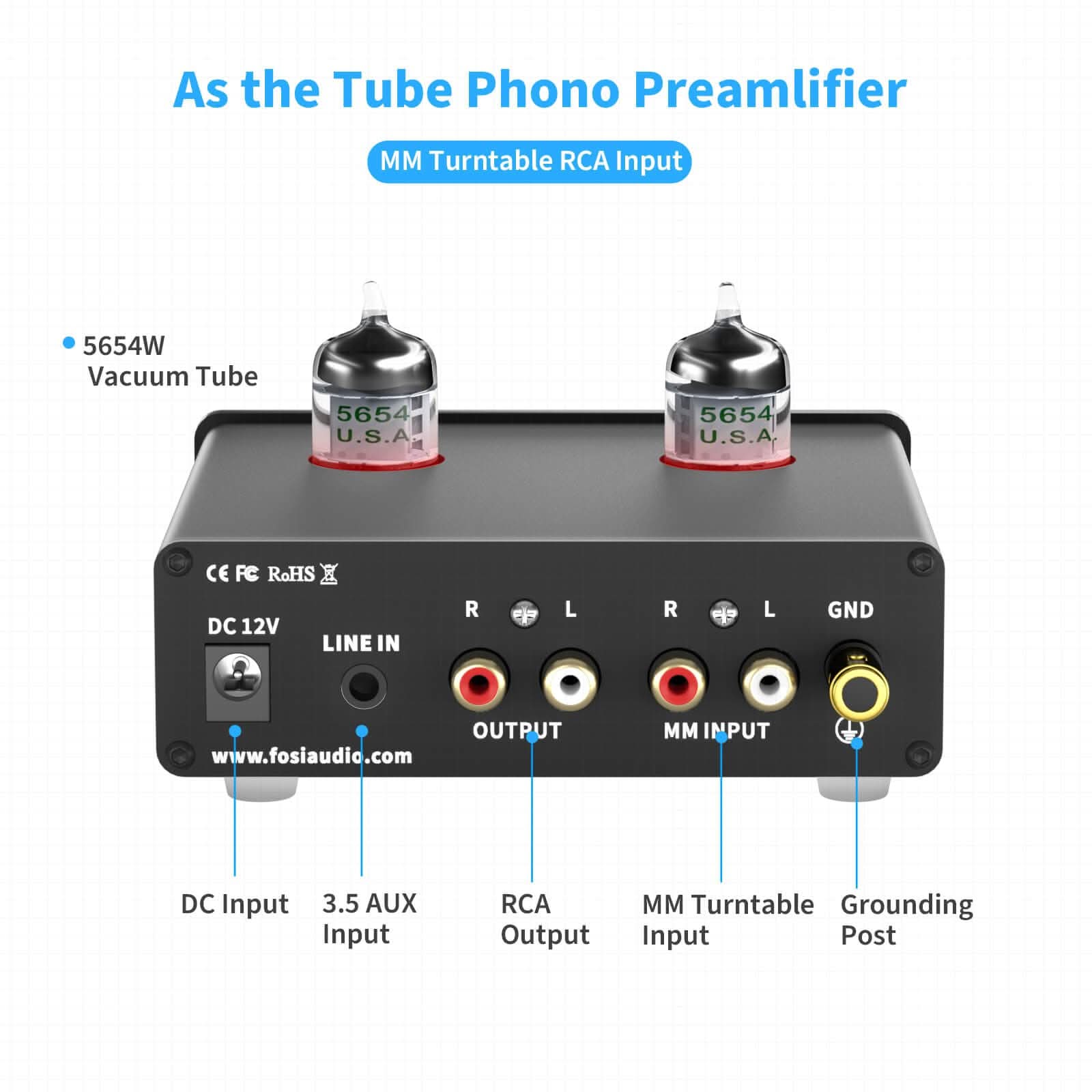Fosi Audio Box X4 MM Turntable Phono Preamplifier - Fosi Audio