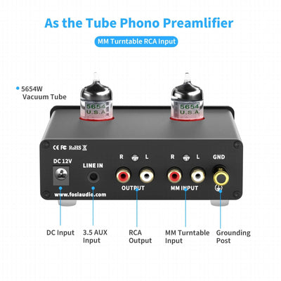 Fosi Audio Box X4 MM Turntable Phono Preamplifier - Fosi Audio