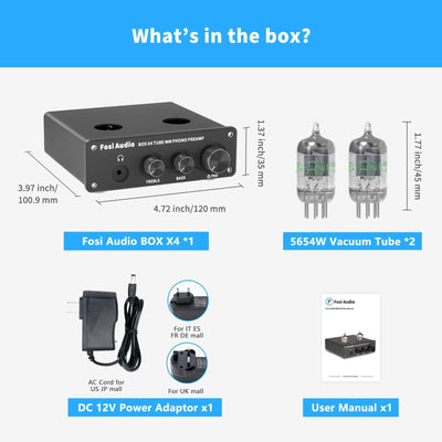 Fosi Audio Box X4 MM Turntable Phono Preamplifier - Fosi Audio