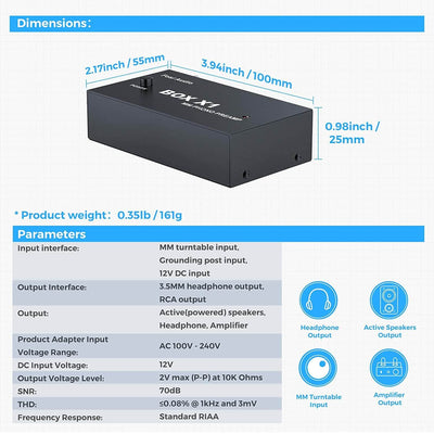 Fosi Audio BOX X1 MM Turntable Phono Preamp - Fosi Audio