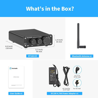Fosi Audio BT10A Bluetooth Amplifier - Fosi Audio