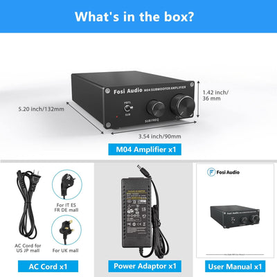 Fosi Audio M04 Subwoofer Power Amplifier - Fosi Audio